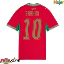 Camiseta Marruecos Brahim Diaz #10 Primera Equipación para mujer Mundial 2026 manga corta